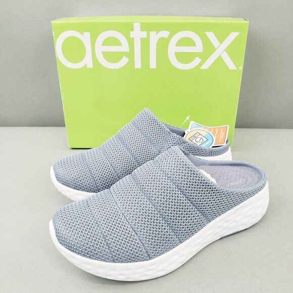 Aetrex Women's Size 10 Harley Slip-On Sneakers Storm Blue Walking Comfort Shoes - Picture 4 of 11